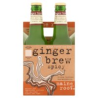 Maine Root Spicy Ginger Brew, 12 oz, 4 count, 48 Fluid ounce