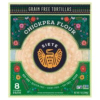 Siete Chickpea Flour Grain Free Tortillas, 7 oz, 8 count