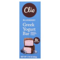 Clio Blueberry Greek Yogurt Bar in Chocolatey Coating, 1.76 oz 