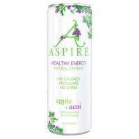 Aspire Apple + Acai Healthy Energy Drink, 12 oz