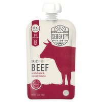 Serenity Kids Pouch, Grass Fed Beef with Organic Kale and Sweet Potato, 3.5 oz