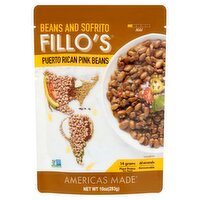 FILLO'S Mild Puerto Rican Pink Beans and Sofrito, 10 oz