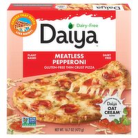 Daiya Meatless Pepperoni Style Thin Crust Gluten-Free Pizza, 16.7 oz, 16.5 Ounce