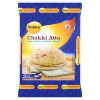 Sujata 100% Whole Wheat Flour Chakki Atta, 20 lb