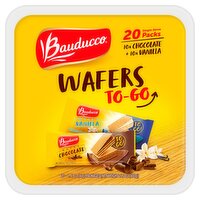 Bauducco Vanilla and Chocolate Wafers To-Go, 1.41 oz, 20 count