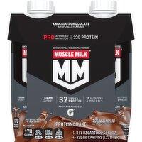 Muscle Milk Pro Advanced Nutrition Protein Shake Knockout Chocolate 11 Fl Oz 4 Count