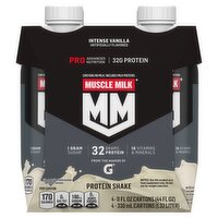 Muscle Milk Pro Advanced Nutrition Intense Vanilla Protein Shake, 11 fl oz, 4 count