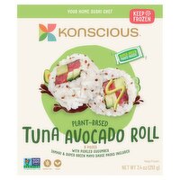 Konscious Plant-Based Tuna Avocado Roll, 8 count, 7.4 oz