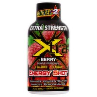 Stacker 2 Xtra Extra Strength Berry Energy Shot Supplement, 2 fl oz