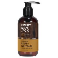 Every Man Jack Cleanse Sandalwood Beard + Face Wash, 6.7 fl oz, 6.7 Fluid ounce