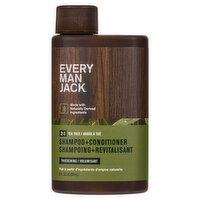 Every Man Jack Thickening 2 in 1 Tea Tree Shampoo + Conditioner, 3 fl oz