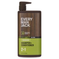 Every Man Jack Tea Tree Thickening 2 in 1 Shampoo + Conditioner, 16 fl oz, 16 Fluid ounce