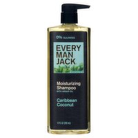 Every Man Jack Caribbean Coconut Moisturizing Shampoo with Argan Oil, 12 fl oz