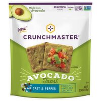 Crunchmaster Avocado Toast Salt & Pepper Crunchy, Baked Rice Crackers, 3.54 oz