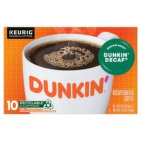 Dunkin' Dunkin' Decaf Medium Roast Decaffeinated Coffee K-Cup Pods, 0.37 oz, 10 count