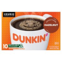 Dunkin' Donuts Hazelnut Coffee K-Cup Pods, 0.37 oz, 10 count