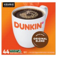 Dunkin' Original Blend Medium Roast Coffee K-Cup Pods, 0.37 oz, 44 count