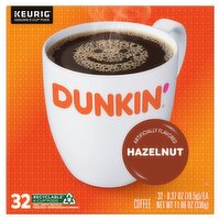 Dunkin' Hazelnut Coffee K-Cup Pods, 0.37 oz, 32 count