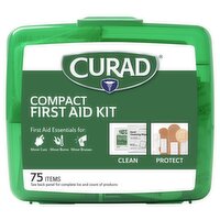 Curad Compact First Aid Kit, 75 count