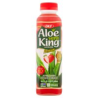 OKF Aloe Vera King Premium Strawberry Aloe Vera Drink, 16.9 fl oz