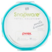 Pyrex Snapware Total Solution 4 Cup Glass Food Storage with Write & Erase Lid, 1 Each