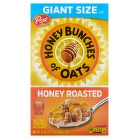 Post Honey Bunches of Oats Honey Roasted Sweetened Cereal with Oats & Honey Giant Size, 23 oz