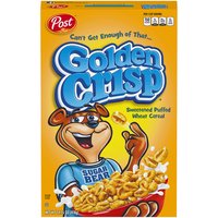 Post Golden Crisp Sweetened Puffed Wheat Cereal, 14.75 oz