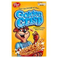 Post Golden Crisp Sweetened Puffed Wheat Cereal, 14.75 oz