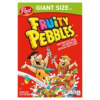 Post Fruity Pebbles Sweetened Rice Cereal Gaint Size, 23 oz
