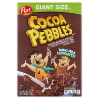 Post Cocoa Pebbles Sweetened Chocolate Flavored Rice Cereal with Real Cocoa Giant Size, 23 oz