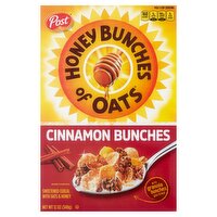 Post Honey Bunches of Oats Cinnamon Bunches Sweetened Cereal with Oats & Honey, 12 oz, 12 Ounce