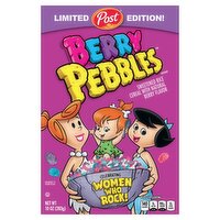 Post Berry Pebbles Sweetened Rice Cereal with Natural Berry Flavor Limited Edition, 10 oz, 10 Ounce