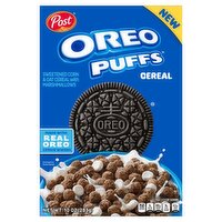 Post Oreo Puffs Sweetened Corn & Oat Cereal With Marshmallows, 10 oz