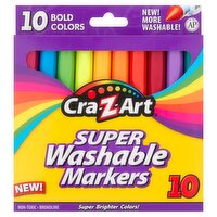 Cra-Z-Art Super Washable Markers, 10 count, 10 Each