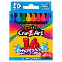 Cra-Z-Art Washable Jumbo Crayons, 16 count, 16 Each