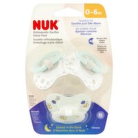 NUK Orthodontic Pacifier Value Pack, 0-6m