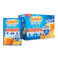 Emergen-C Immune+ Super Orange Dietary Supplement, 0.33 oz, 30 count