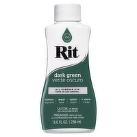 Rit Dark Green All Purpose Dye, 8.0 fl oz, 8 Fluid ounce