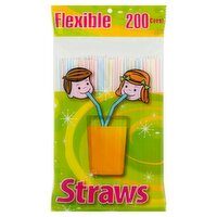 Flexible Straws, 200 count