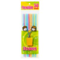 Flexible Straws, 50 count