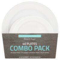 The Premium Collection Classic & Elegant Plates Combo Pack, 40 count