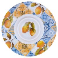 15'' Round Melamine Chip n Dip Plate