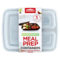 ChefElect 3 Compartments Meal Prep Containers, 5 count