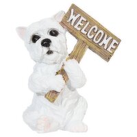 8.25" Welcome Dog Statue Lawn & Garden Decor
