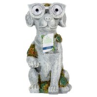 Solar Garden Figurine 11.75" Solar Stone Dog