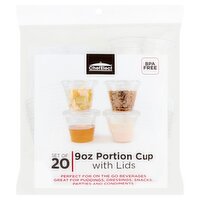 Chef Elect 9oz Portion Cup with Lids, 20 count, 20 Each