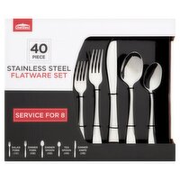 ChefElect Stainless Steel Flatware Set, 40 count