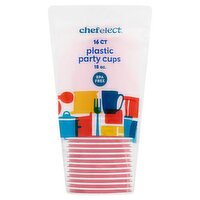 ChefElect 18 oz Plastic Party Cups, Red, 16 Count, 16 Each