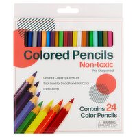 Non-Toxic Colored Pencils, 24 count