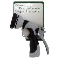 Deluxe 10 Pattern Aluminum Trigger Hose Nozzle